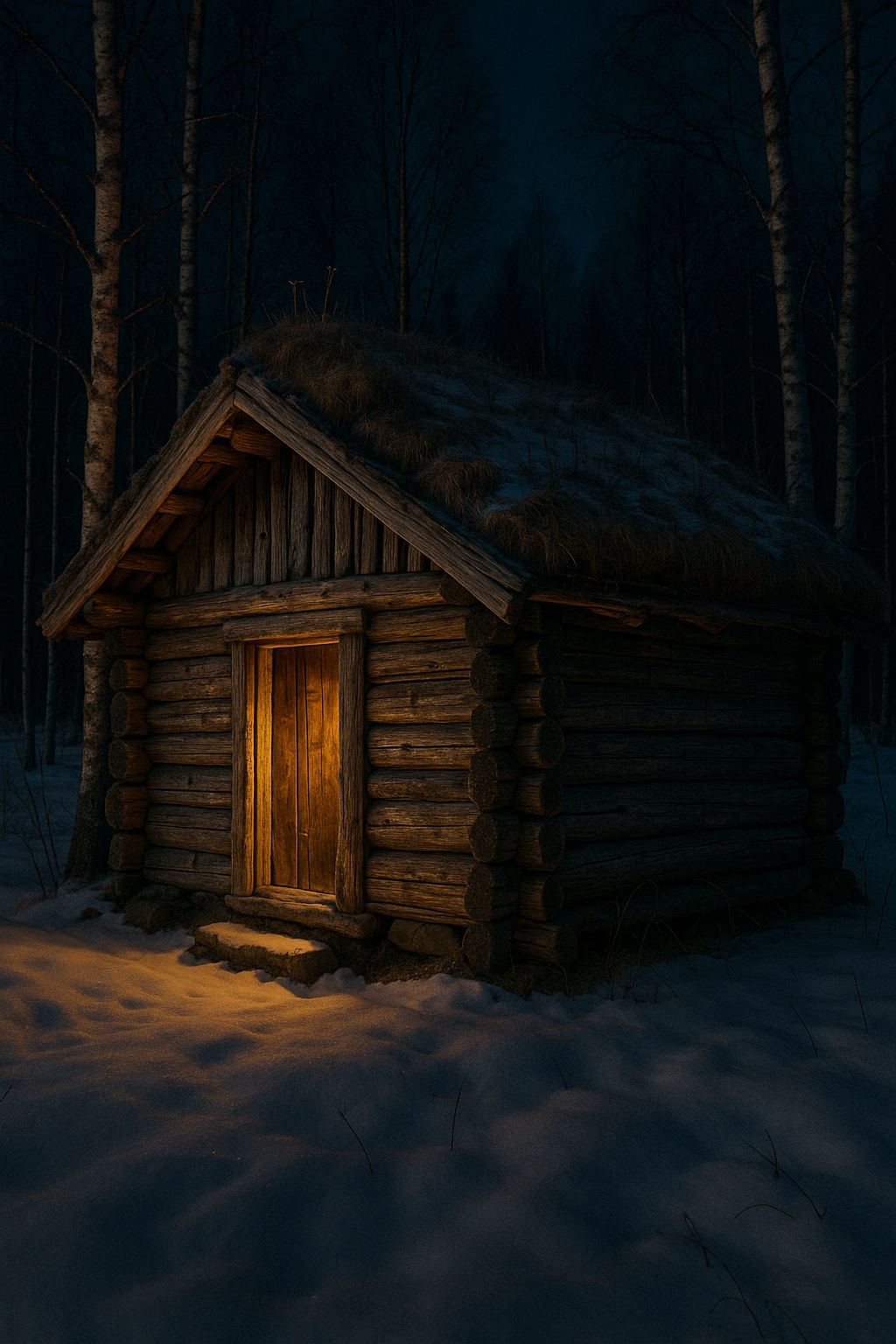 Sølvbu — the silver bothy — sun-greyed, never painted