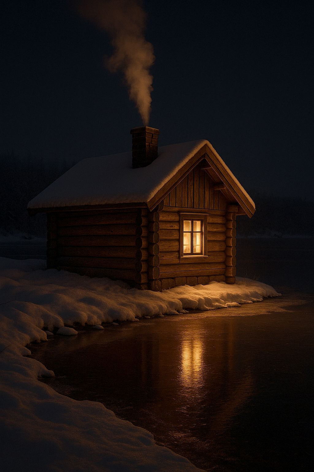 Vindstille — dead calm — smoke goes straight up